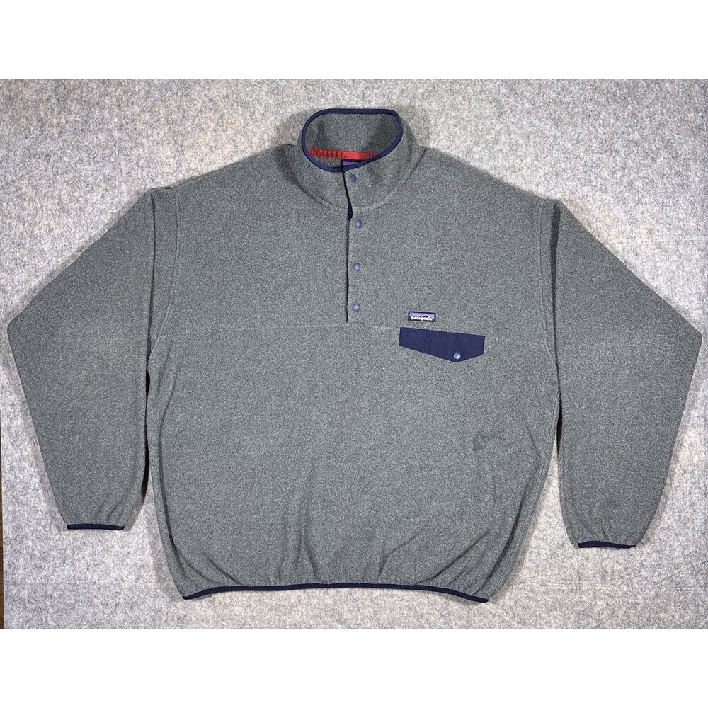Patagonia Synchilla Snap T Fleece Pullover Men’s XXL Gray Outdoors 25580 READ - Picture 1 of 8